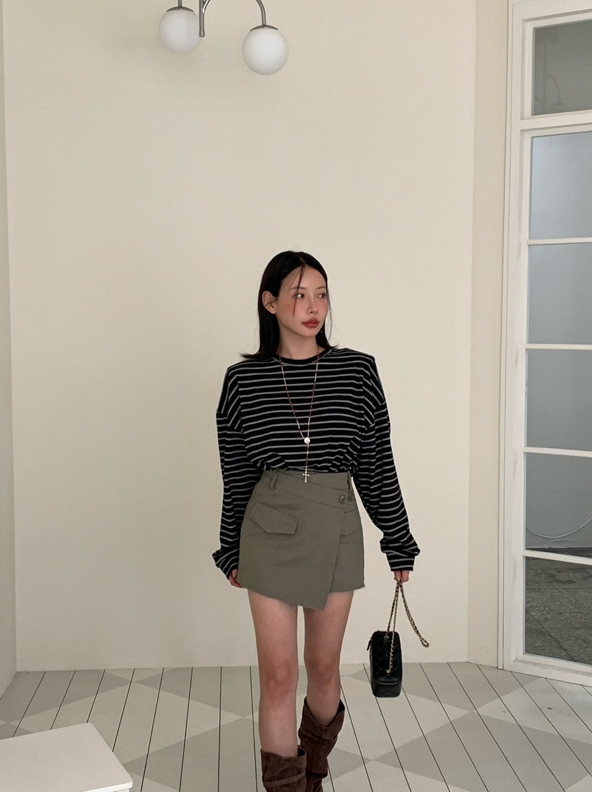 REVE CITE-L韓國直郵㊣女裝新品休閑熱賣25秋冬真品長袖T恤REVE CITE長袖T恤