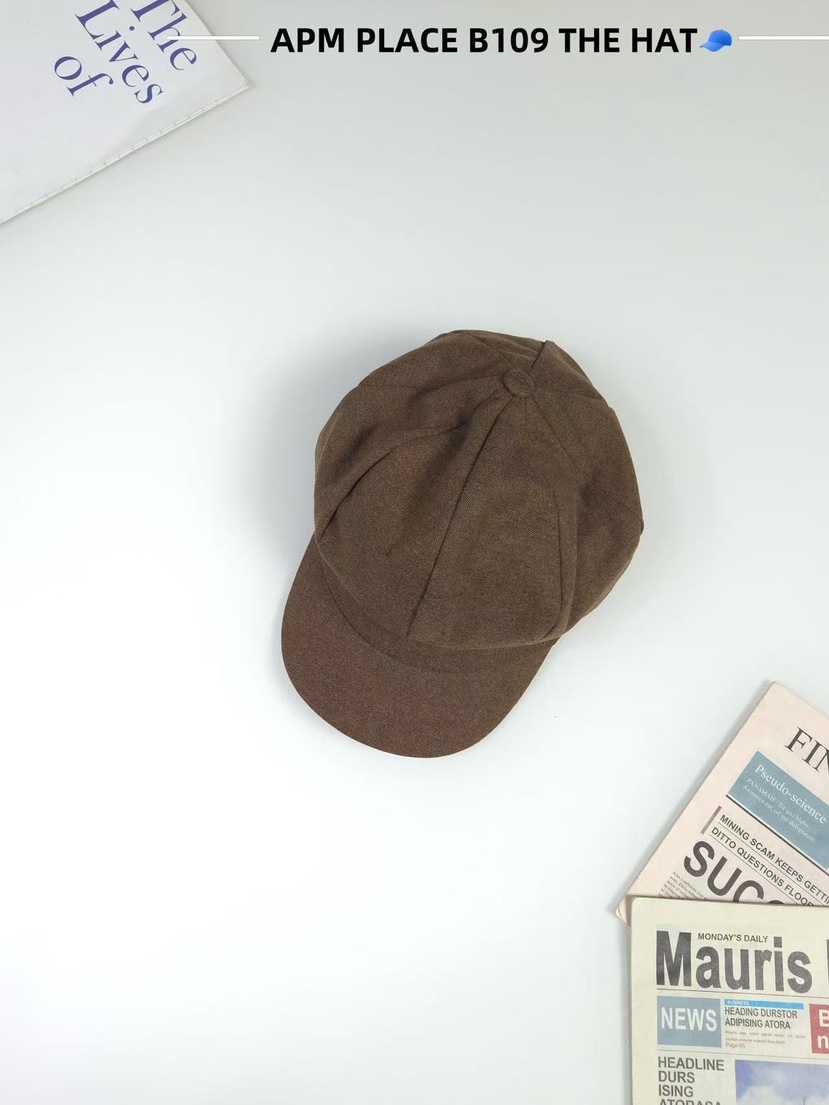 THE HAT-P韓國代購㊣女士新品熱賣職業推薦休閑25秋冬帽子復古THE HAT帽子圖色2