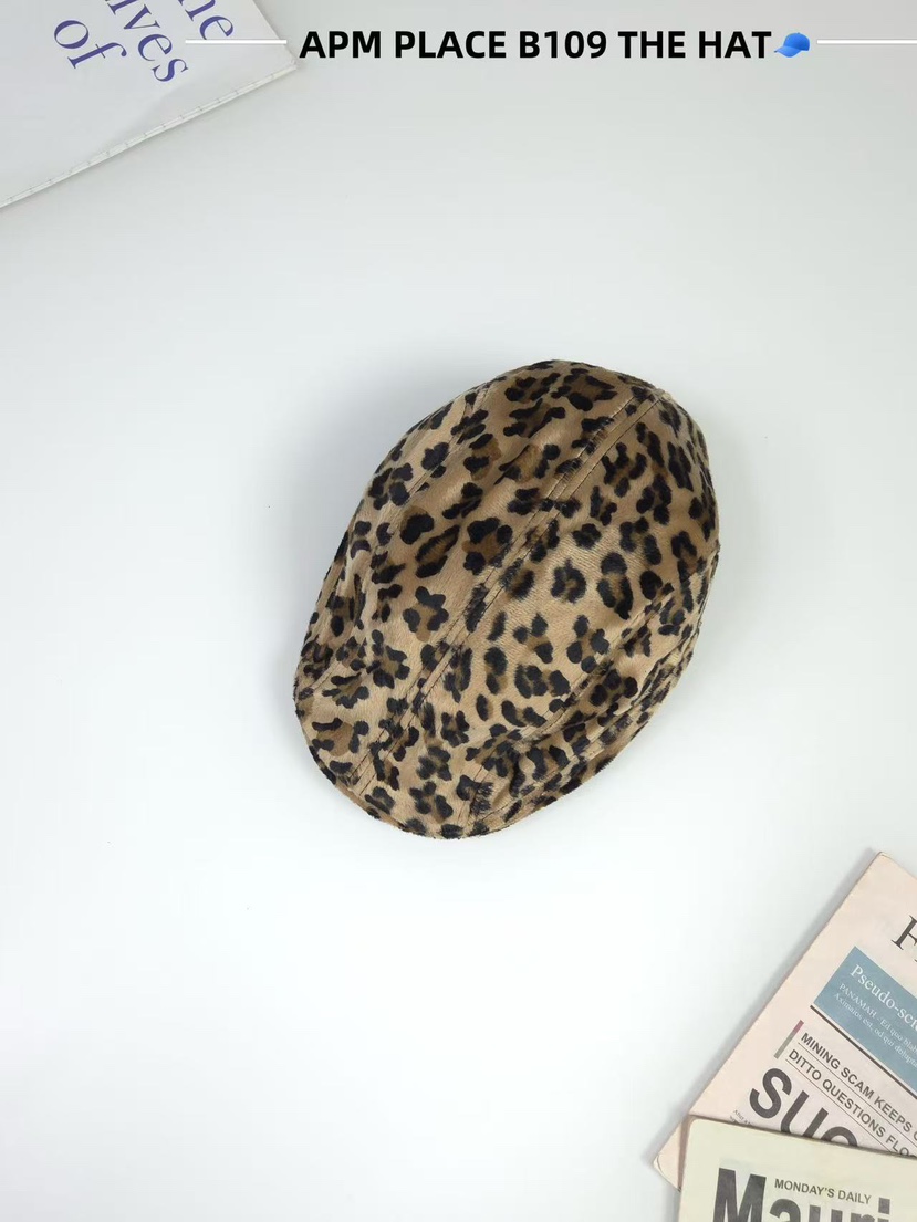 THE HAT-P東大門㊣直郵女裝新品真品推薦熱賣25秋冬帽子豹紋THE HAT帽子