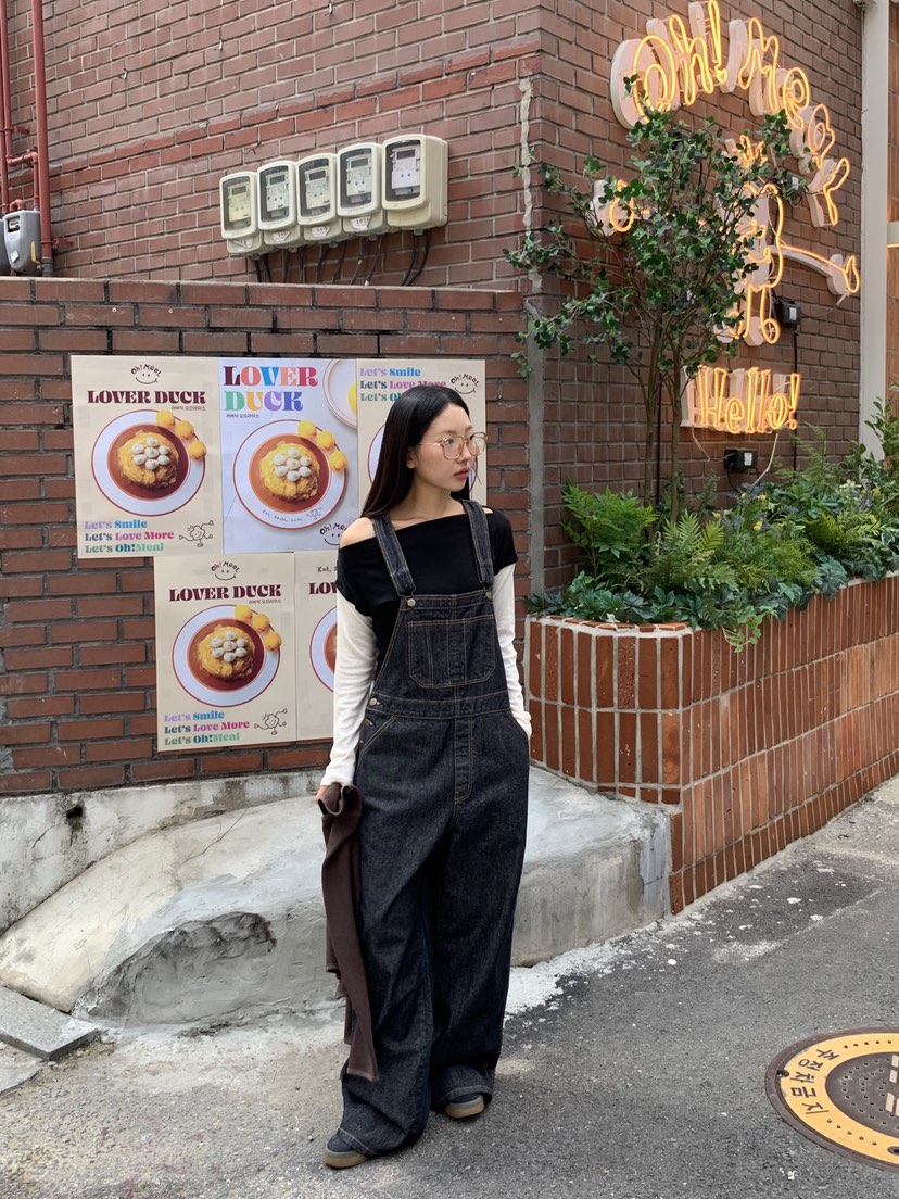 SUNDER MARKET韓國直郵㊣女裝新款推薦真品職業休閑背帶褲SUNDER MARKET背帶褲