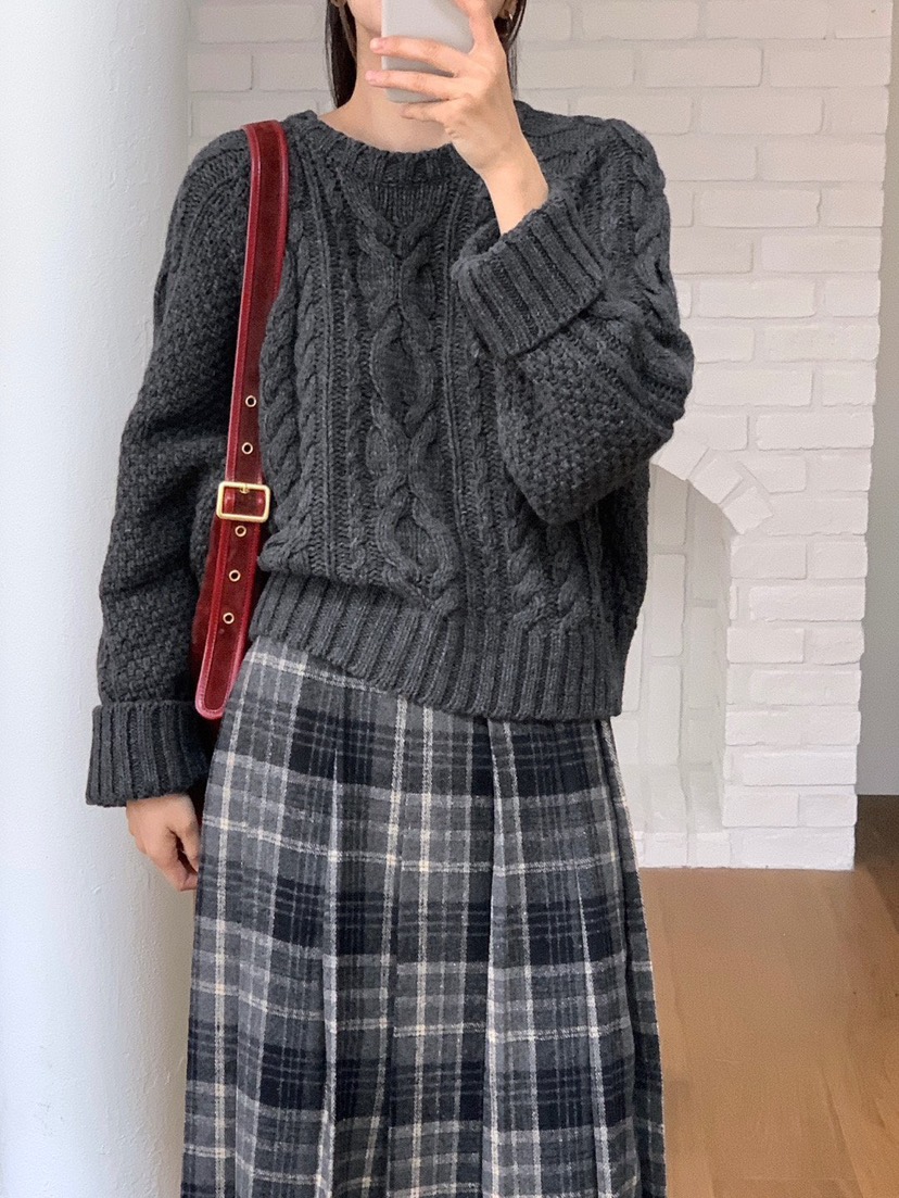 WOOD韓國直郵㊣女裝新品熱賣時尚推薦真品25秋冬人氣針織衫WOOD針織衫