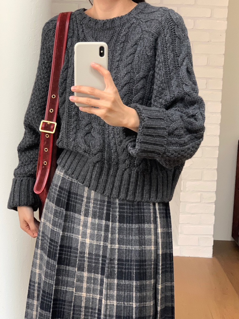 WOOD韓國直郵㊣女裝新品熱賣時尚推薦真品25秋冬人氣針織衫WOOD針織衫