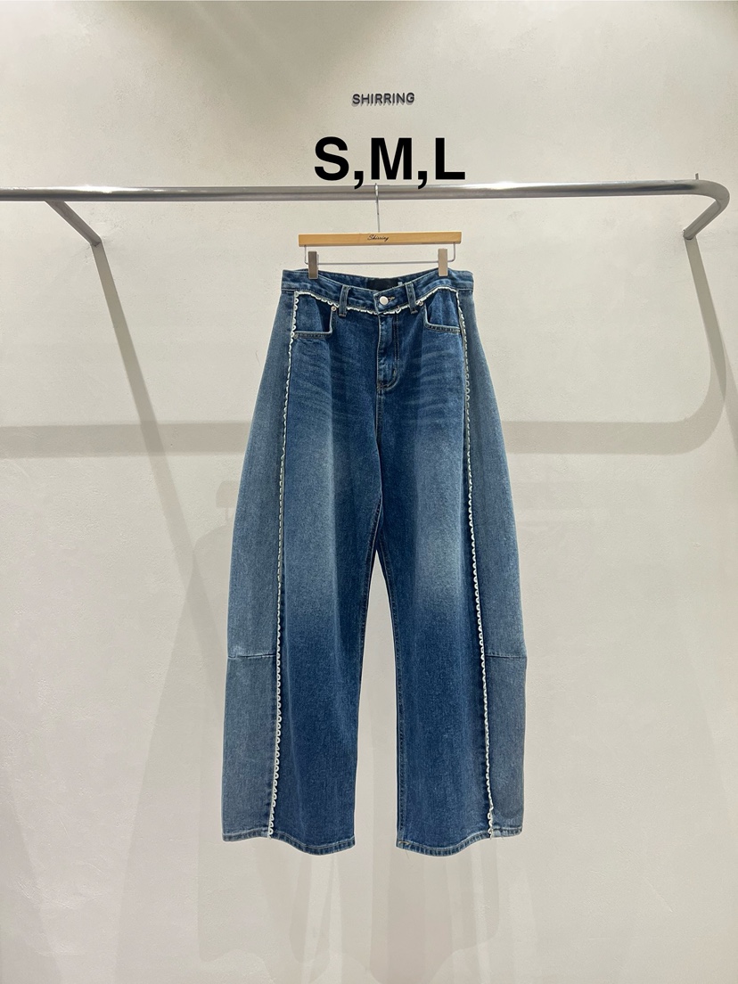 SHIRRING東大門㊣直郵女裝新品推薦25秋冬職業人氣熱賣牛仔褲SHIRRING牛仔褲