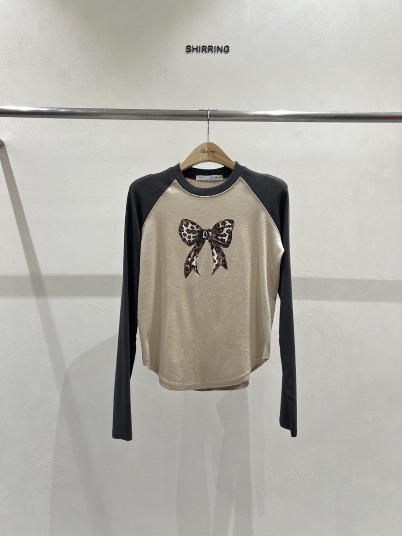 SHIRRING東大門㊣直郵女士新品時尚真品職業人氣25秋冬長袖T恤SHIRRING長袖T恤