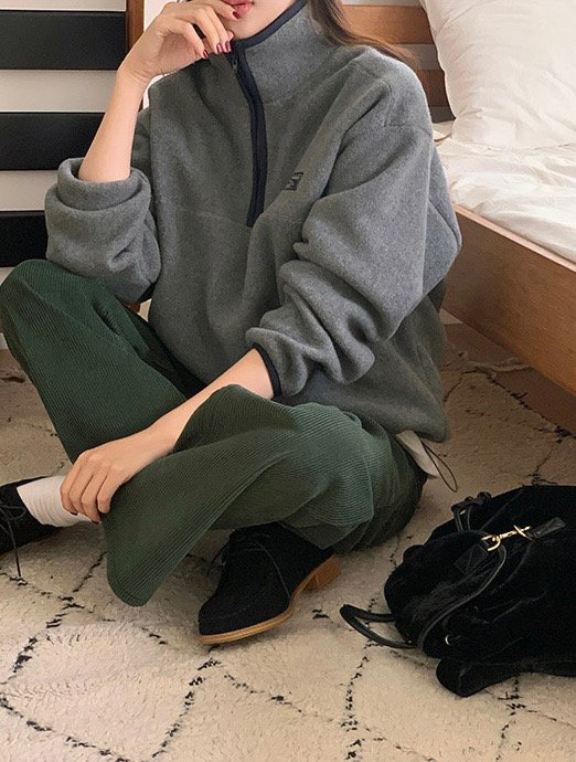 WOOD韓國代購㊣女士新款25秋冬真品推薦時尚職業休閑褲燈芯絨WOOD休閑褲