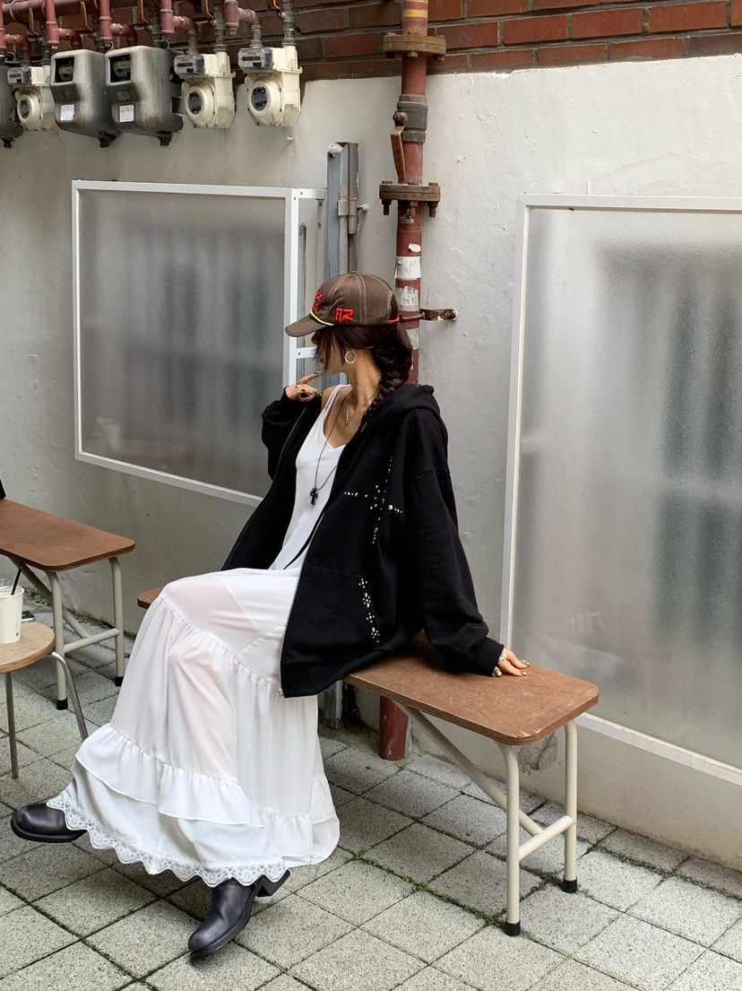 REVE CITE-L韓國代購㊣女士新品人氣真品推薦連衣裙蕾絲長款REVE CITE連衣裙