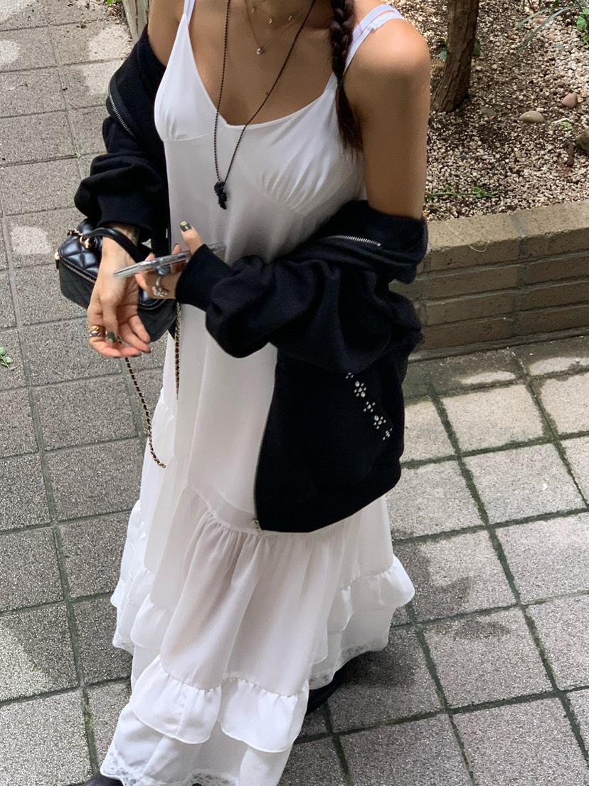 REVE CITE-L韓國代購㊣女士新品人氣真品推薦連衣裙蕾絲長款REVE CITE連衣裙