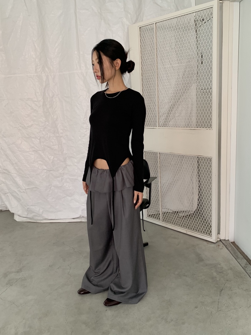 SUNDER MARKET韓國直郵㊣女士新品人氣休閑25秋冬職業長袖T恤SUNDER MARKET長袖T恤