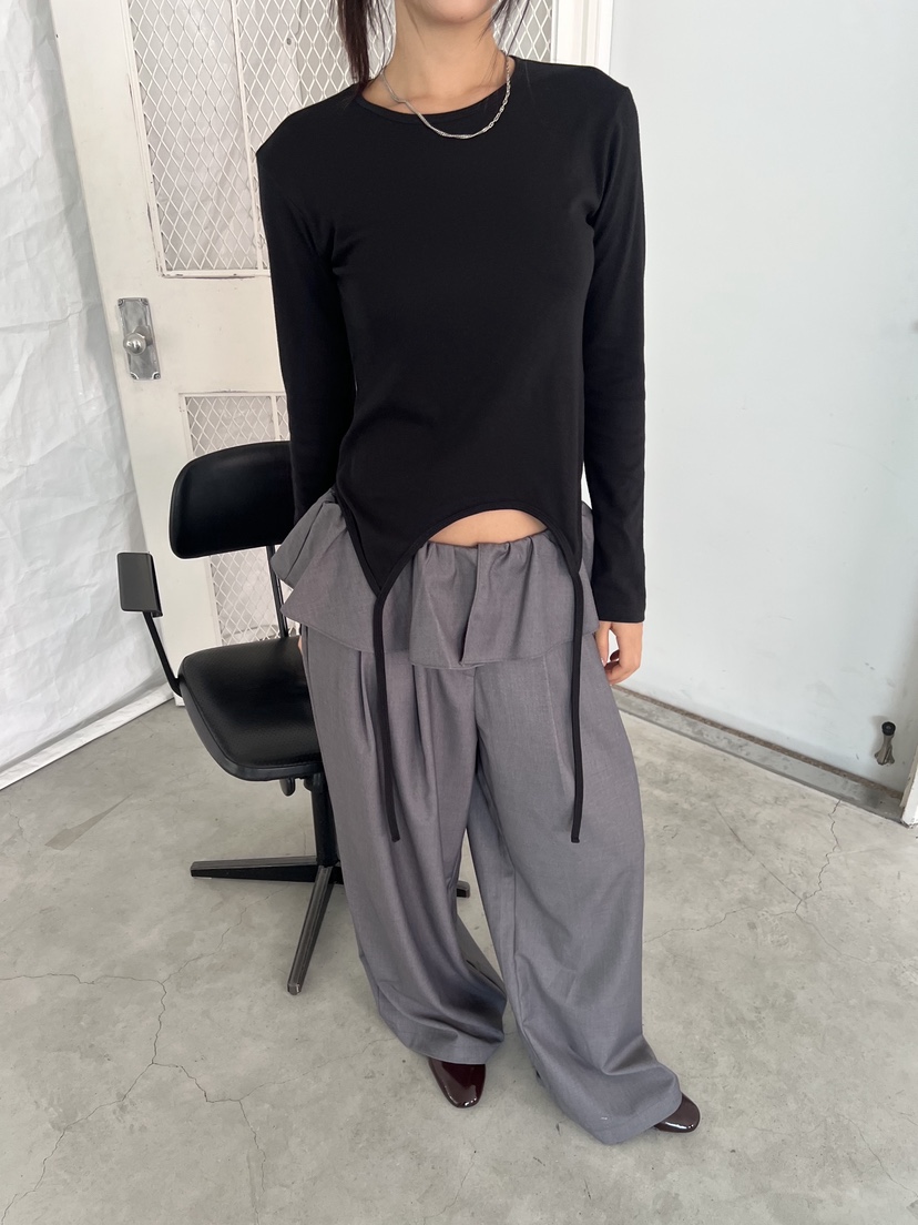 SUNDER MARKET韓國直郵㊣女士新品人氣休閑25秋冬職業長袖T恤SUNDER MARKET長袖T恤