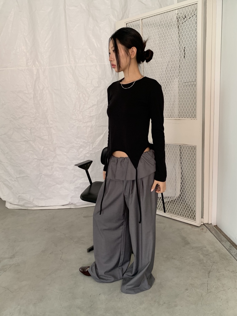 SUNDER MARKET韓國直郵㊣女士新品人氣休閑25秋冬職業長袖T恤SUNDER MARKET長袖T恤