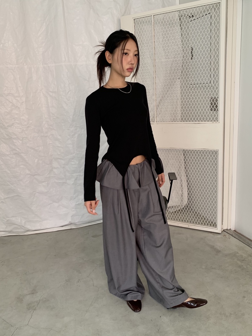 SUNDER MARKET韓國直郵㊣女士新品人氣休閑25秋冬職業長袖T恤SUNDER MARKET長袖T恤