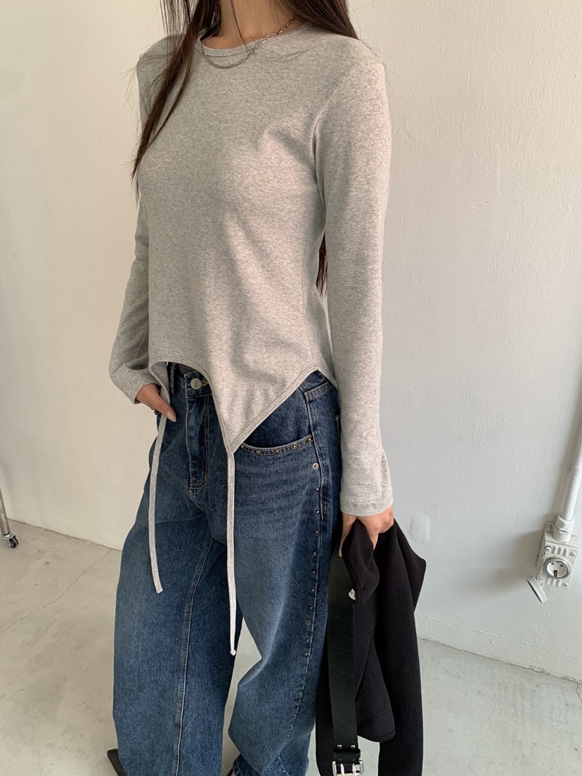 SUNDER MARKET韓國直郵㊣女士新品人氣休閑25秋冬職業長袖T恤SUNDER MARKET長袖T恤