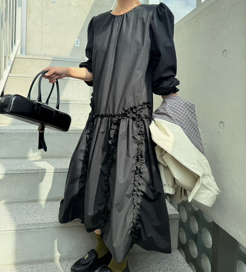 OLI SEOUL東大門㊣實拍女士新款推薦25秋冬真品時尚連衣裙OLI SEOUL連衣裙