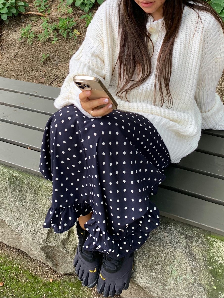 LIKEVAM韓國代購㊣女士新款熱賣25秋冬職業休閑時尚長裙荷葉邊LIKEVAM長裙