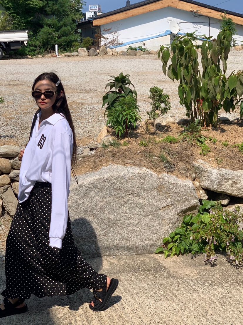 LIKEVAM韓國代購㊣女士新款熱賣25秋冬職業休閑時尚長裙荷葉邊LIKEVAM長裙