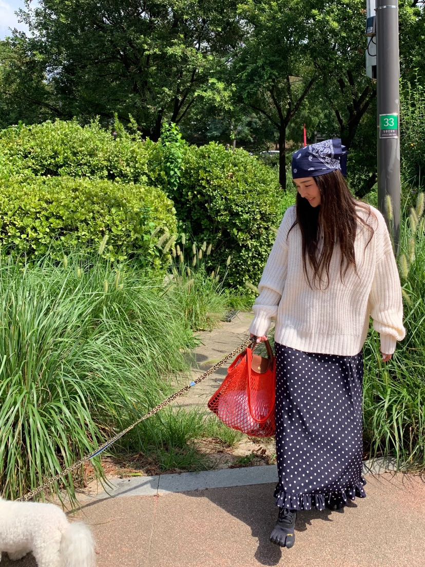 LIKEVAM韓國代購㊣女士新款熱賣25秋冬職業休閑時尚長裙荷葉邊LIKEVAM長裙圖色2