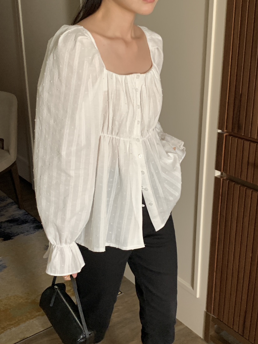 FRILL-T韓國代購㊣女士新款熱賣職業時尚人氣25秋冬襯衫蕾絲衫FRILL-T襯衫/蕾絲衫