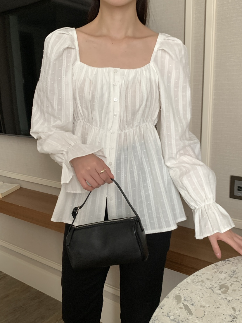 FRILL-T韓國代購㊣女士新款熱賣職業時尚人氣25秋冬襯衫蕾絲衫FRILL-T襯衫/蕾絲衫
