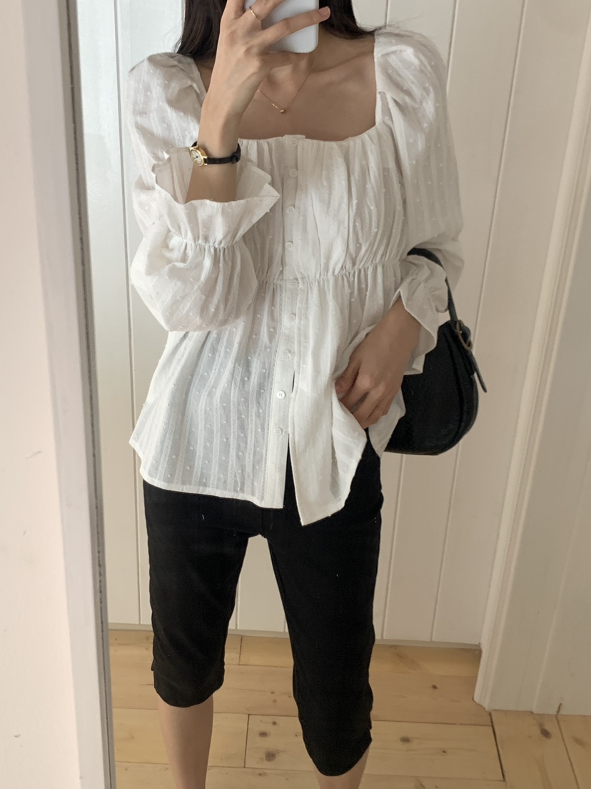 FRILL-T韓國代購㊣女士新款熱賣職業時尚人氣25秋冬襯衫蕾絲衫FRILL-T襯衫/蕾絲衫