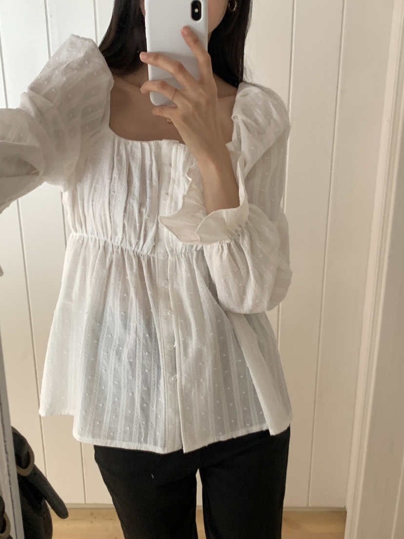 FRILL-T韓國代購㊣女士新款熱賣職業時尚人氣25秋冬襯衫蕾絲衫FRILL-T襯衫/蕾絲衫
