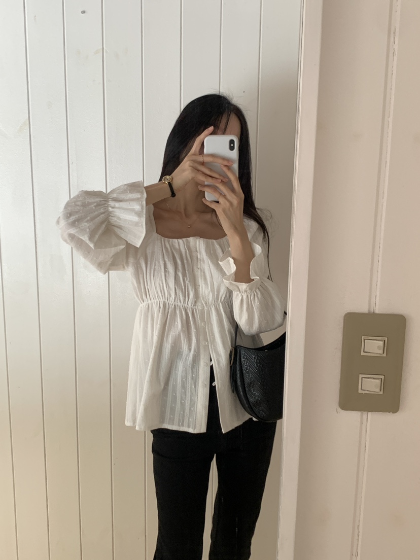 FRILL-T韓國代購㊣女士新款熱賣職業時尚人氣25秋冬襯衫蕾絲衫FRILL-T襯衫/蕾絲衫
