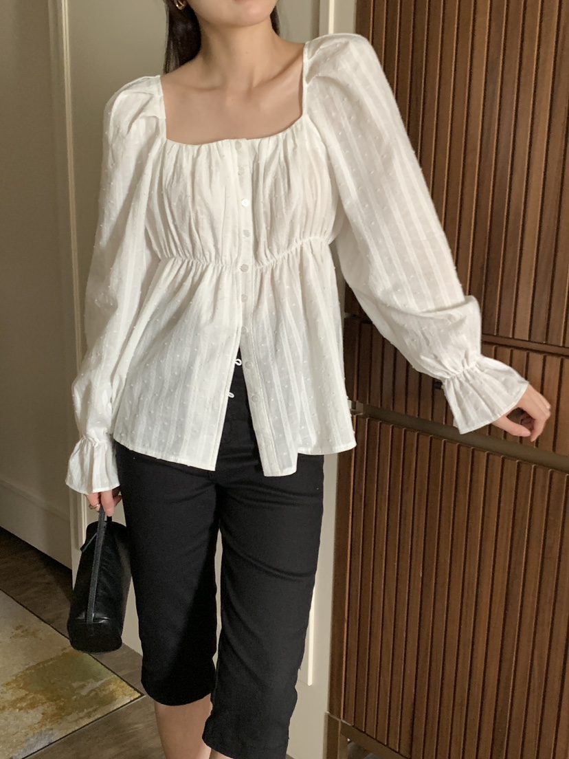 FRILL-T韓國代購㊣女士新款熱賣職業時尚人氣25秋冬襯衫蕾絲衫FRILL-T襯衫/蕾絲衫