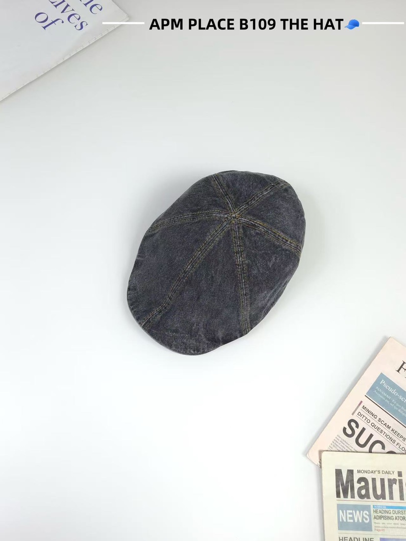 THE HAT-P韓國代購㊣女士新品休閑25秋冬職業時尚真品帽子THE HAT帽子圖色1