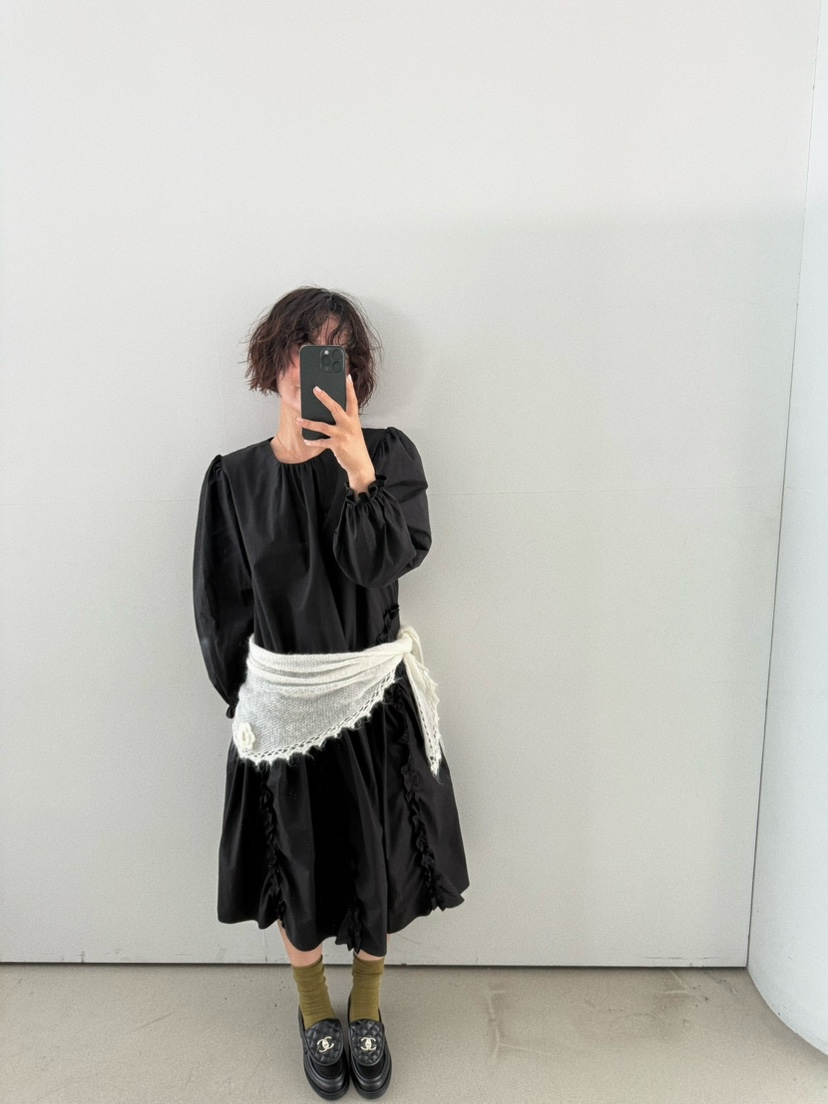 OLI SEOUL東大門㊣直郵女士新款真品休閑連衣裙荷葉邊格紋OLI SEOUL連衣裙