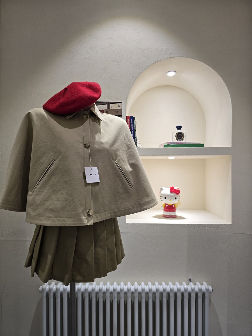 LIKEVAM東大門㊣代購女士新款熱賣人氣休閑25秋冬職業夾克斗篷LIKEVAM夾克