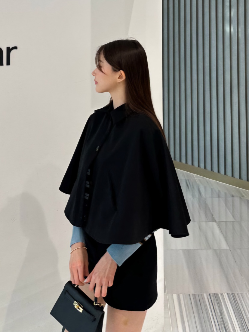 LIKEVAM東大門㊣代購女士新款熱賣人氣休閑25秋冬職業夾克斗篷LIKEVAM夾克