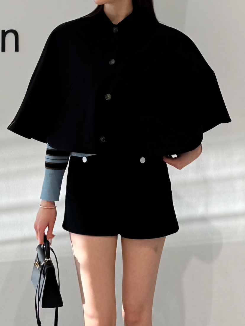 LIKEVAM東大門㊣代購女士新款熱賣人氣休閑25秋冬職業夾克斗篷LIKEVAM夾克