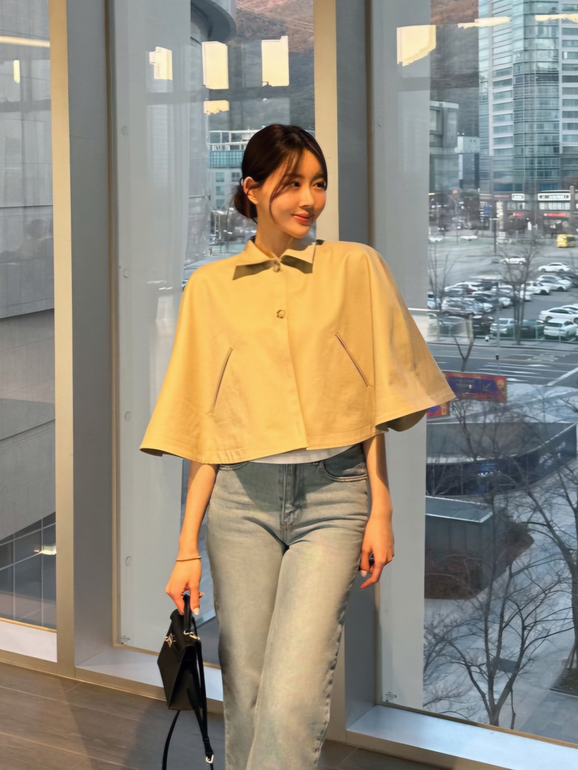 LIKEVAM東大門㊣代購女士新款熱賣人氣休閑25秋冬職業夾克斗篷LIKEVAM夾克