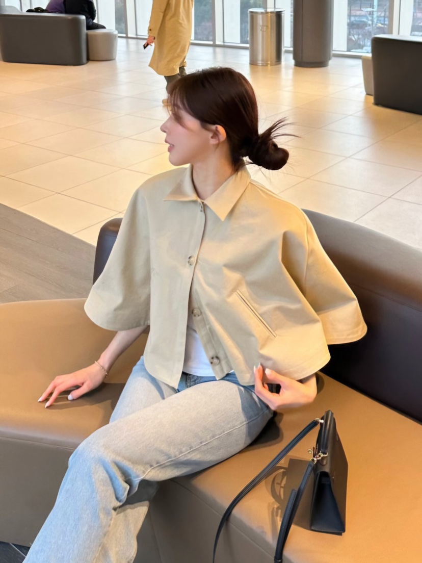 LIKEVAM東大門㊣代購女士新款熱賣人氣休閑25秋冬職業夾克斗篷LIKEVAM夾克