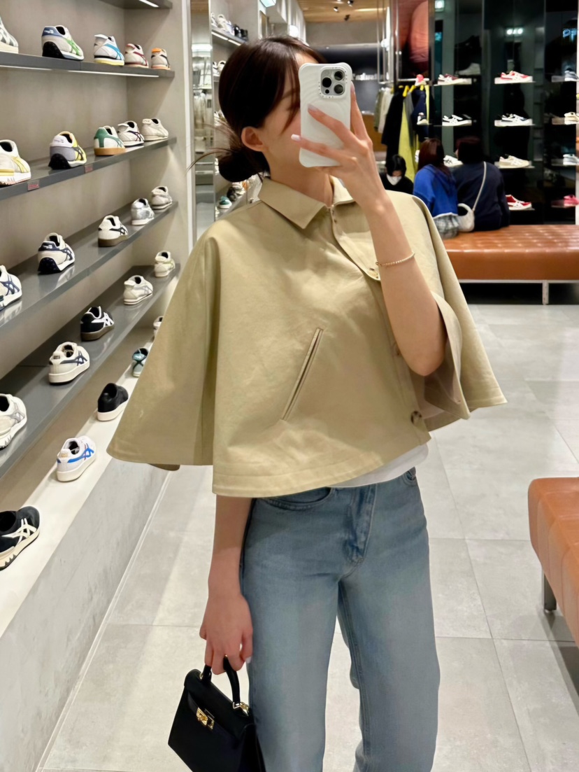 LIKEVAM東大門㊣代購女士新款熱賣人氣休閑25秋冬職業夾克斗篷LIKEVAM夾克圖色1