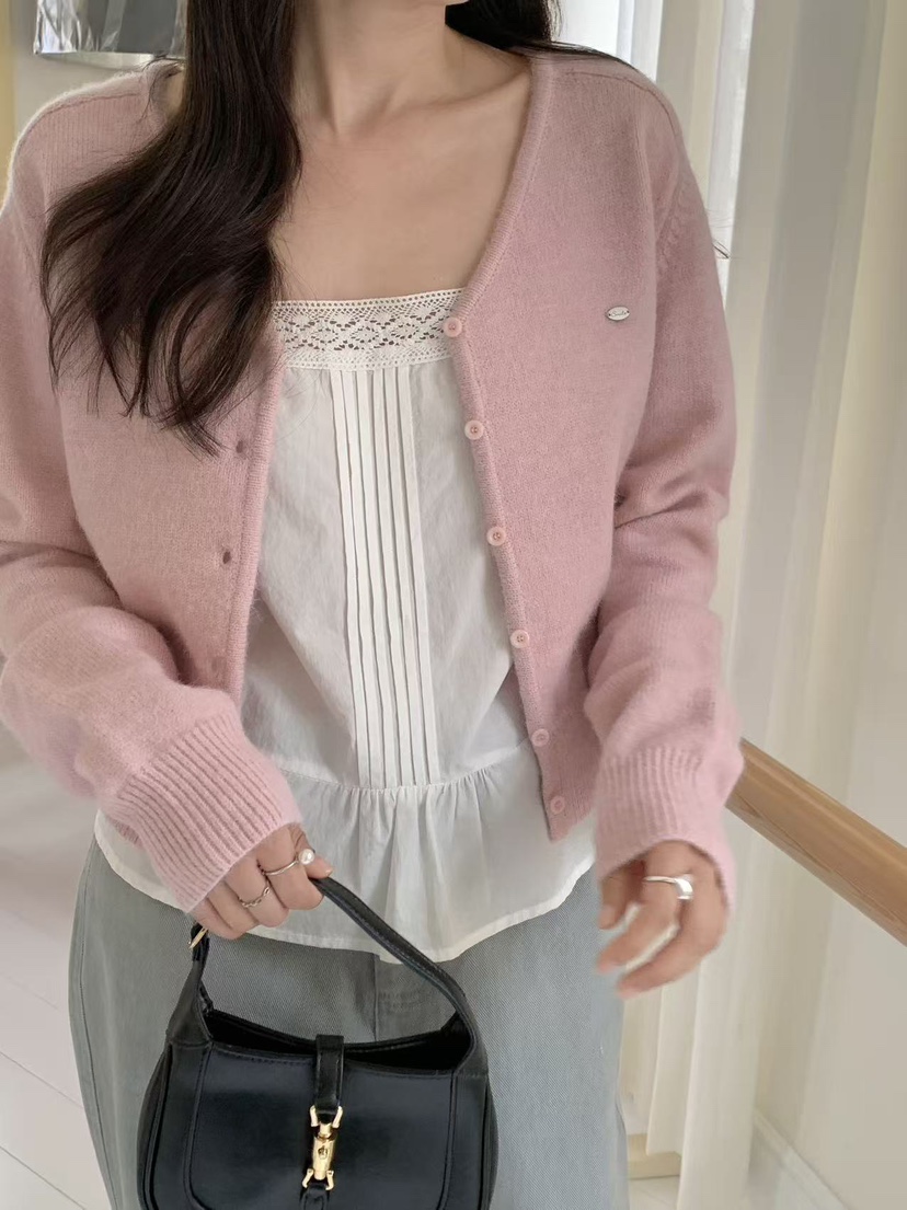 FRILL-T東大門㊣實拍女士新品25秋冬職業真品推薦針織衫開衫FRILL-T針織衫
