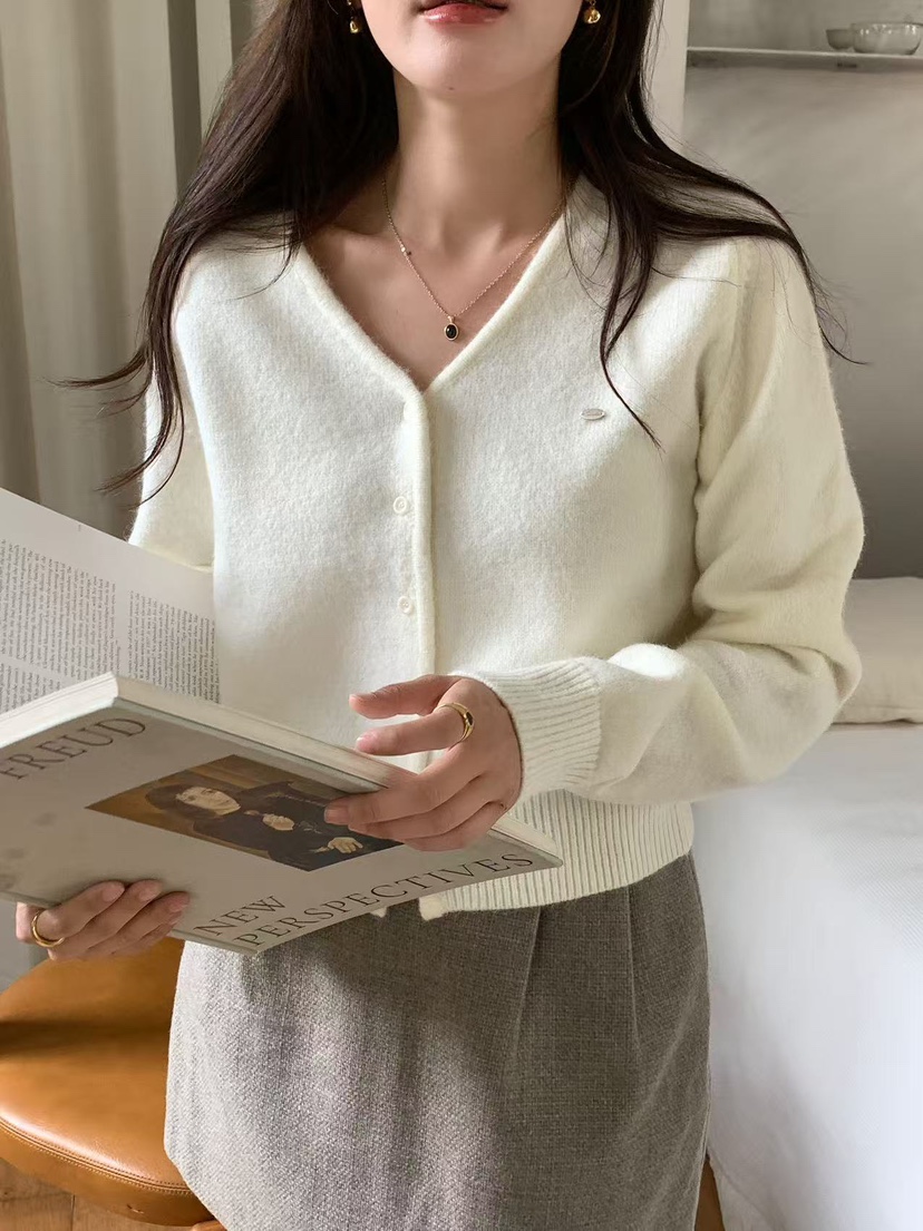 FRILL-T東大門㊣實拍女士新品25秋冬職業真品推薦針織衫開衫FRILL-T針織衫