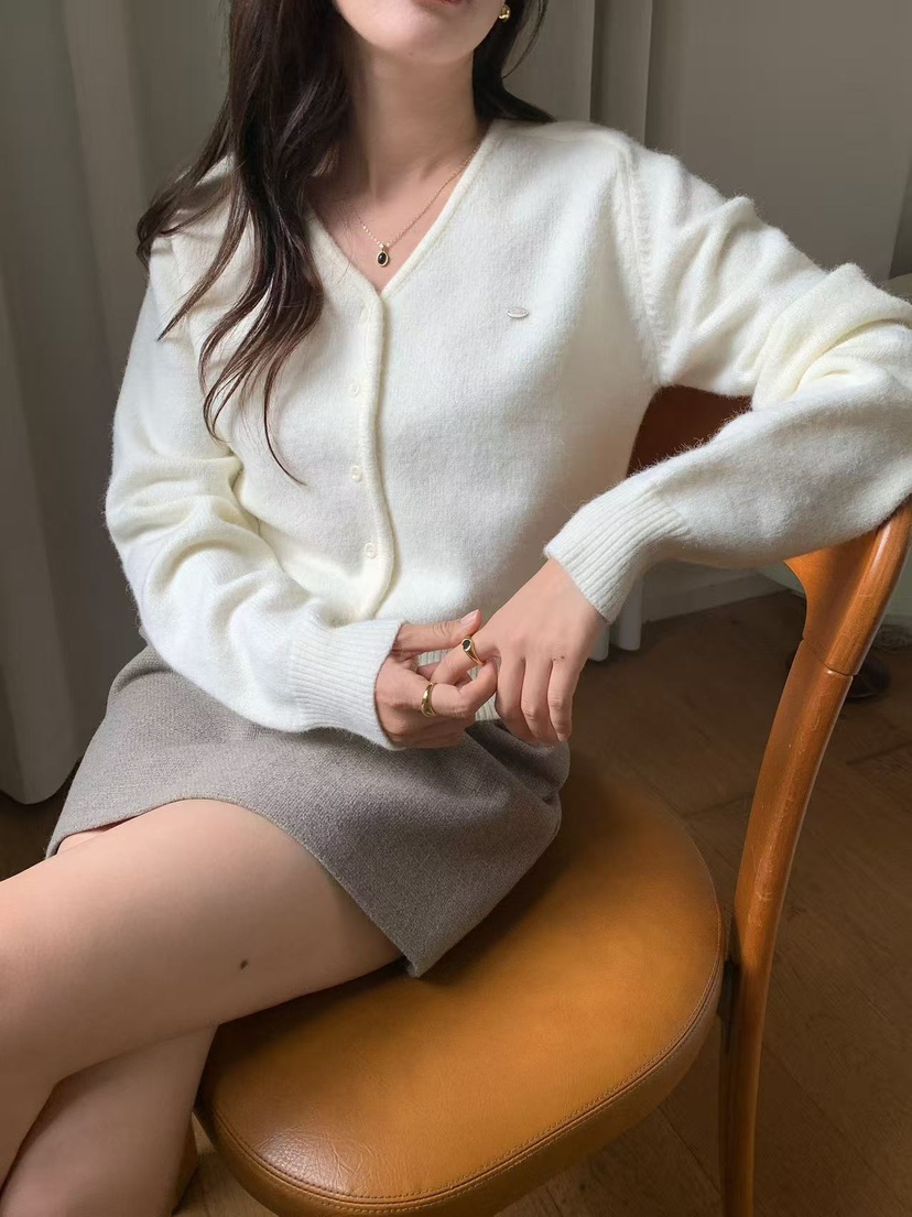 FRILL-T東大門㊣實拍女士新品25秋冬職業真品推薦針織衫開衫FRILL-T針織衫