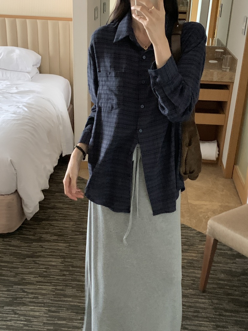 FRILL-T韓國代購㊣女裝新品推薦熱賣25秋冬休閑襯衫蕾絲衫FRILL-T襯衫/蕾絲衫
