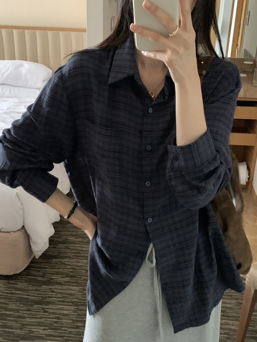 FRILL-T韓國代購㊣女裝新品推薦熱賣25秋冬休閑襯衫蕾絲衫FRILL-T襯衫/蕾絲衫
