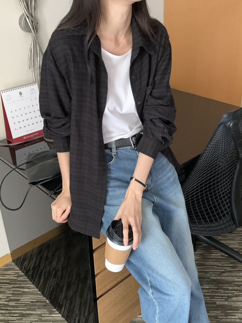 FRILL-T韓國代購㊣女裝新品推薦熱賣25秋冬休閑襯衫蕾絲衫FRILL-T襯衫/蕾絲衫