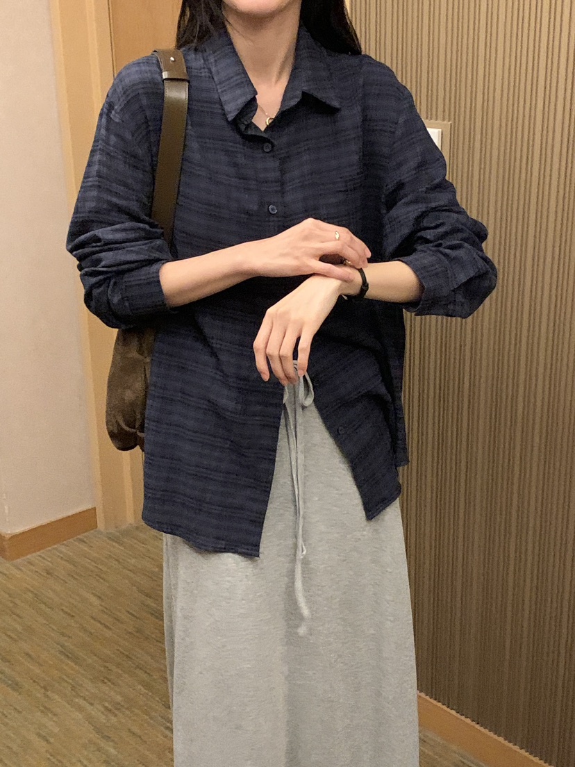 FRILL-T韓國代購㊣女裝新品推薦熱賣25秋冬休閑襯衫蕾絲衫FRILL-T襯衫/蕾絲衫