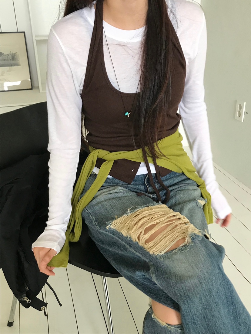 ESCHER東大門㊣實拍女士新款25秋冬人氣推薦時尚休閑長袖T恤ESCHER長袖T恤