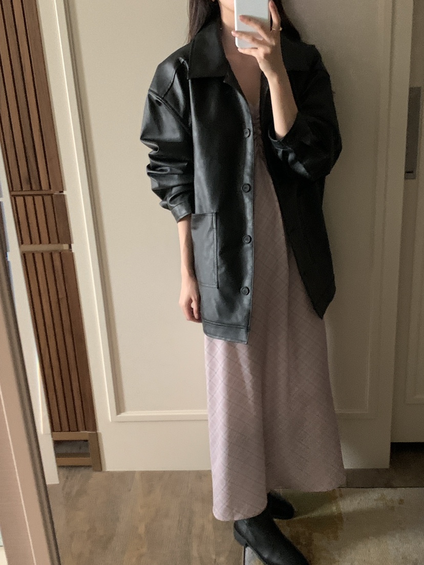 FRILL-T東大門㊣代購女士新款休閑職業連衣裙不含內搭格紋FRILL-T連衣裙