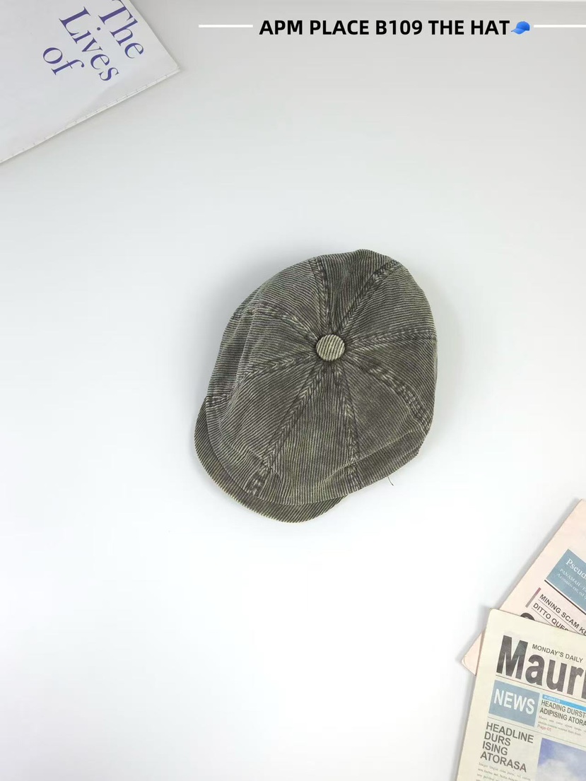 THE HAT-P東大門㊣直郵女裝新款職業時尚推薦真品帽子燈芯絨THE HAT帽子圖色3