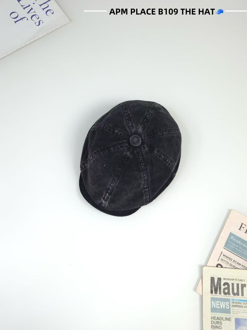 THE HAT-P東大門㊣直郵女裝新款職業時尚推薦真品帽子燈芯絨THE HAT帽子圖色4