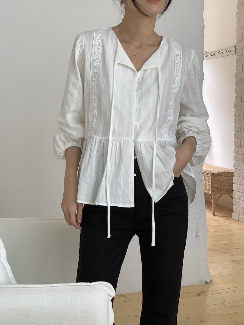 FRILL-T東大門㊣代購女裝新款真品時尚熱賣人氣襯衫蕾絲衫FRILL-T襯衫/蕾絲衫