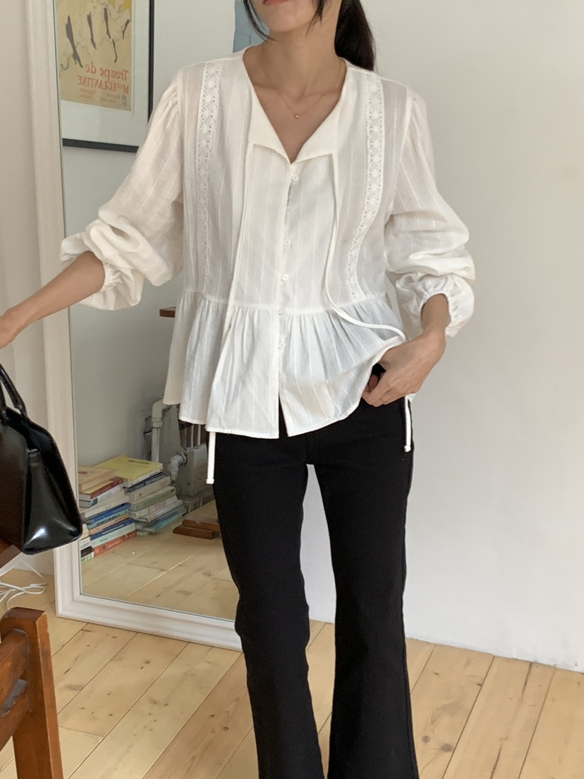 FRILL-T東大門㊣代購女裝新款真品時尚熱賣人氣襯衫蕾絲衫FRILL-T襯衫/蕾絲衫