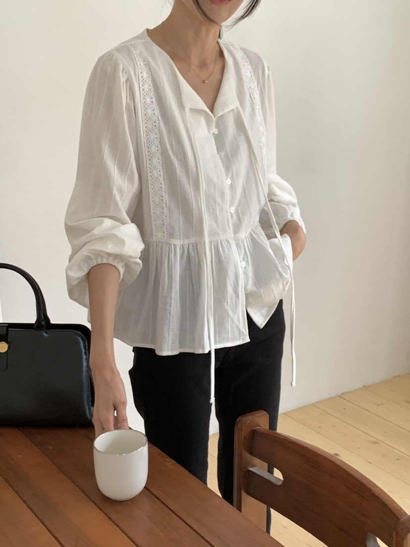 FRILL-T東大門㊣代購女裝新款真品時尚熱賣人氣襯衫蕾絲衫FRILL-T襯衫/蕾絲衫