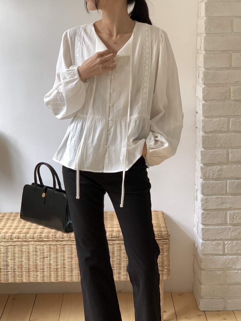 FRILL-T東大門㊣代購女裝新款真品時尚熱賣人氣襯衫蕾絲衫FRILL-T襯衫/蕾絲衫