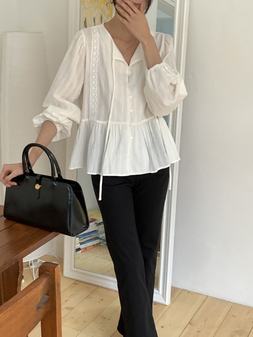 FRILL-T東大門㊣代購女裝新款真品時尚熱賣人氣襯衫蕾絲衫FRILL-T襯衫/蕾絲衫